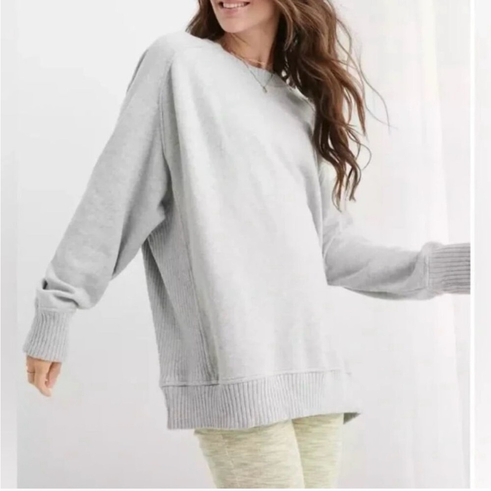 Aerie down to earth oversized crewneck